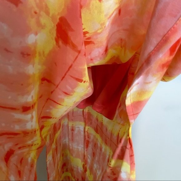 Calvin Klein Orange Tie Dye Sleeveless Maxi Dress Size 12 - Picture 7 of 8